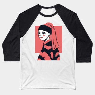 Pop Girl A With Pearl Earring Baseball T-Shirt